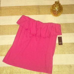 Crown & ivy pink ruffle top